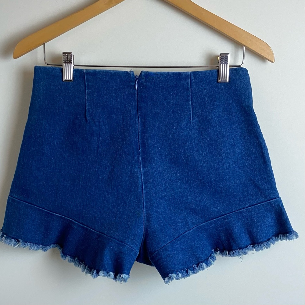 Embroidered Floral Denim Shorts - Picture 4 of 9